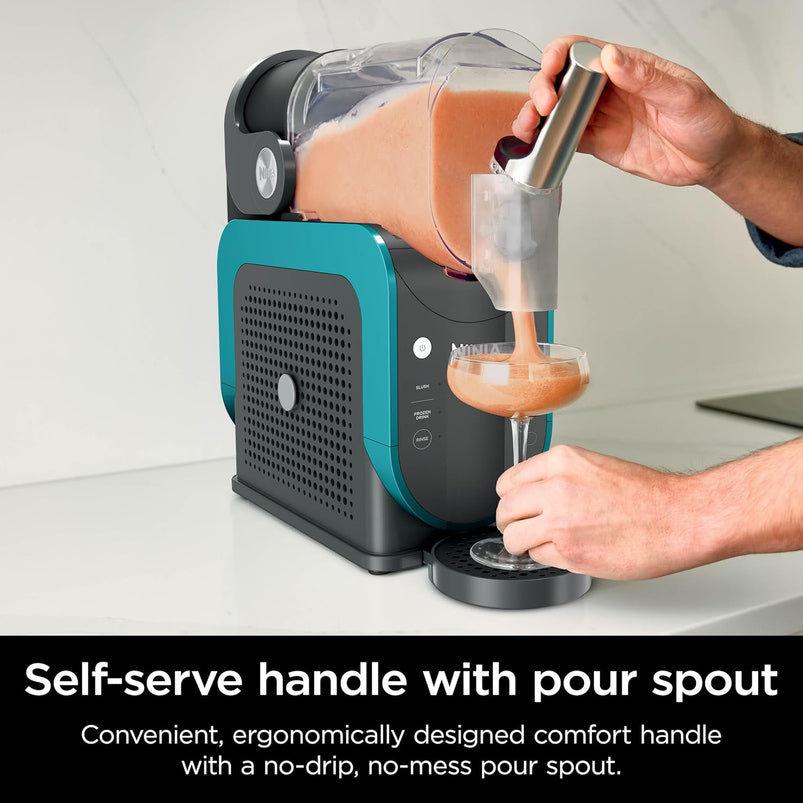 Slushi with Rapidchill Technology, 88 oz. Frozen Drink and Slushie Machine, 5 Preset Programs, Margaritas, Frappes, Premium Accents, Black, FS301
