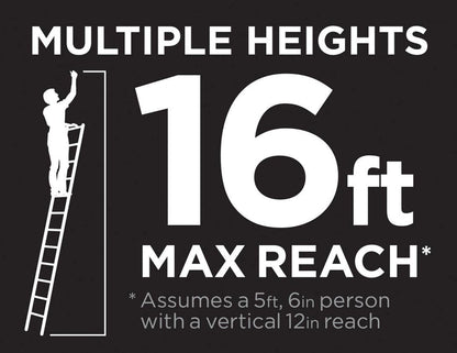 20313T1ASE SmartClose Telescoping Aluminum Ladder with Pinch-Free, Soft-Close Locking Mechanism 300-Pound Capacity
