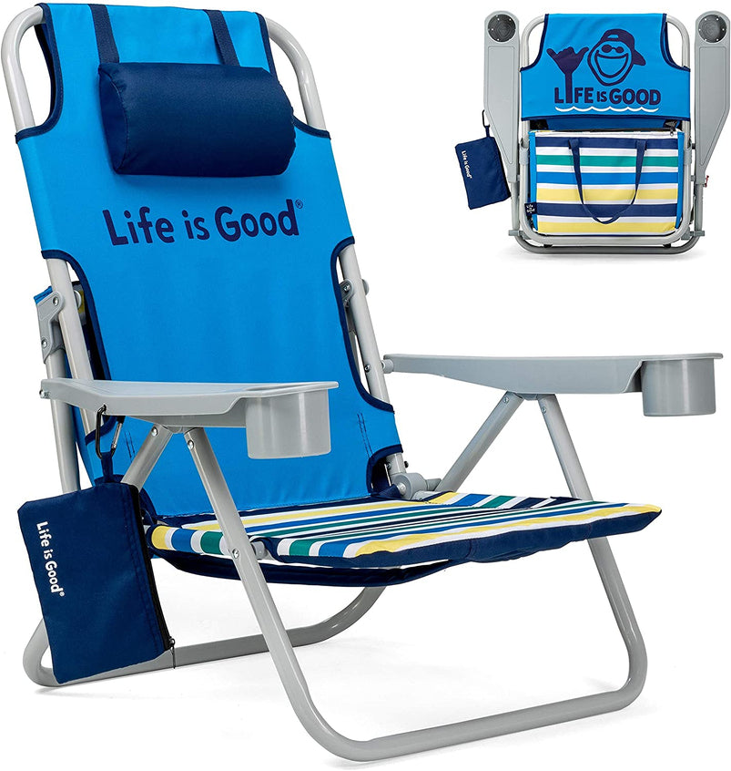 Ake Blue Beach Chair, Short