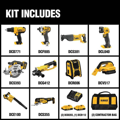 20V MAX 10-Tool Combo Kit DCK1020D2 with Batteries and Charger