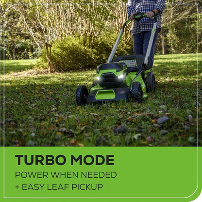 60V 21 Cordless Self-Propelled Lawn Mower, 2 x 4.0Ah Batteries and Dual Port Rapid Charger
