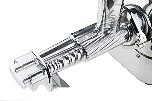 Angel Juicer Ag 5500SFH Stainless Steel Electric Juice Extractor, Sus 304 Food Grade, 3HP Grinding Force, Dual Gear Technology, 10 Year Warranty