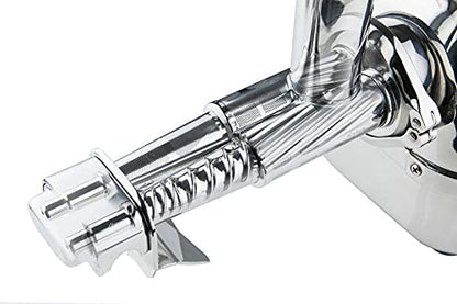 Angel Juicer Ag 5500SFH Stainless Steel Electric Juice Extractor, Sus 304 Food Grade, 3HP Grinding Force, Dual Gear Technology, 10 Year Warranty