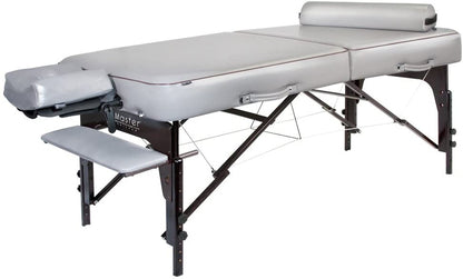 30 in Montour Lx Massage Table Package with 3 in Memory Foam, Dove Grey
