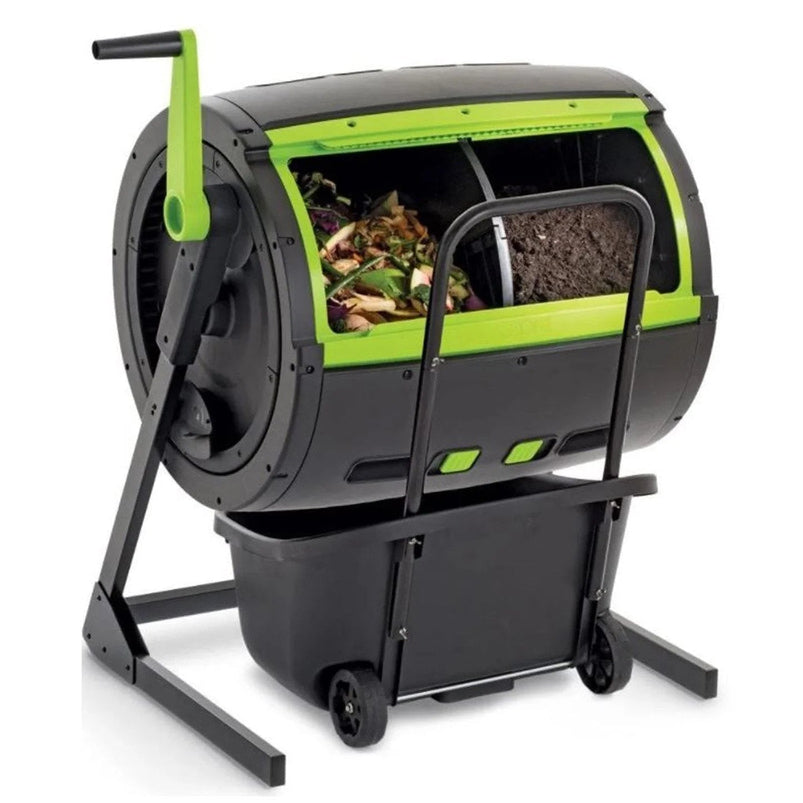 65-Gallon Compost Tumbler and Cart Combo