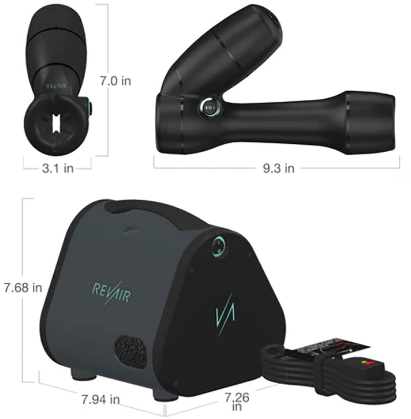 Reverse-Air Hair Dryer with Hair Clips, Black