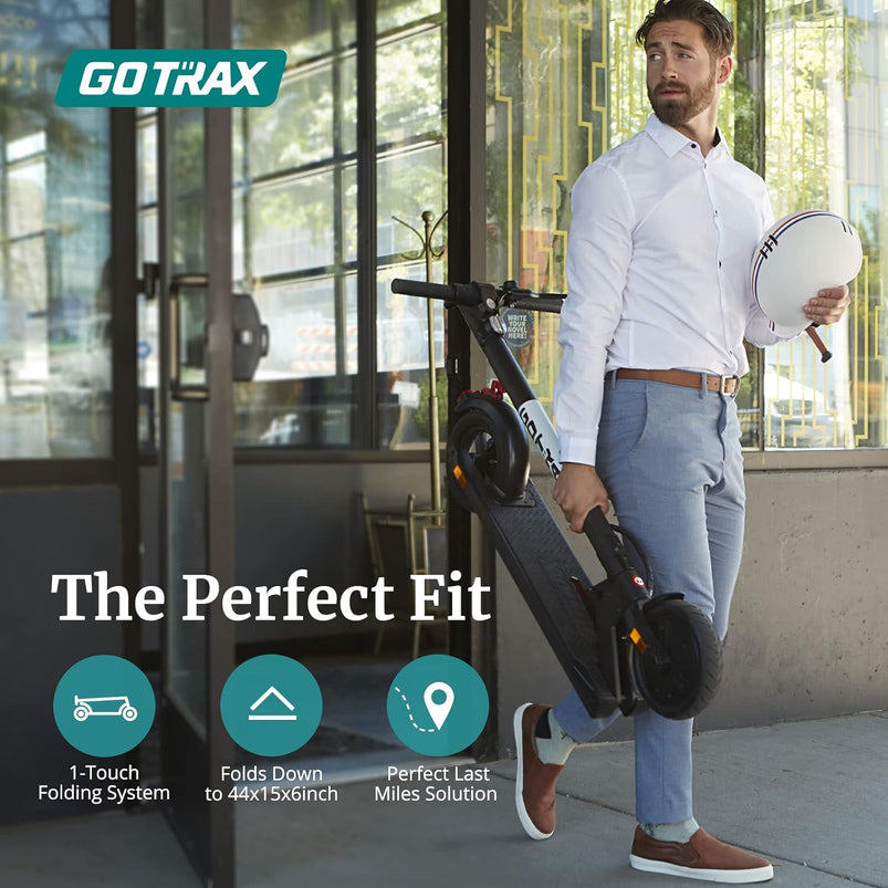 Adult Electric Scooter, 8.5 Inch Pneumatic Tires, MAX Range 14/18 Miles, MAX Speed 15.5/18 MPH, Powered by 300 Watt Motor