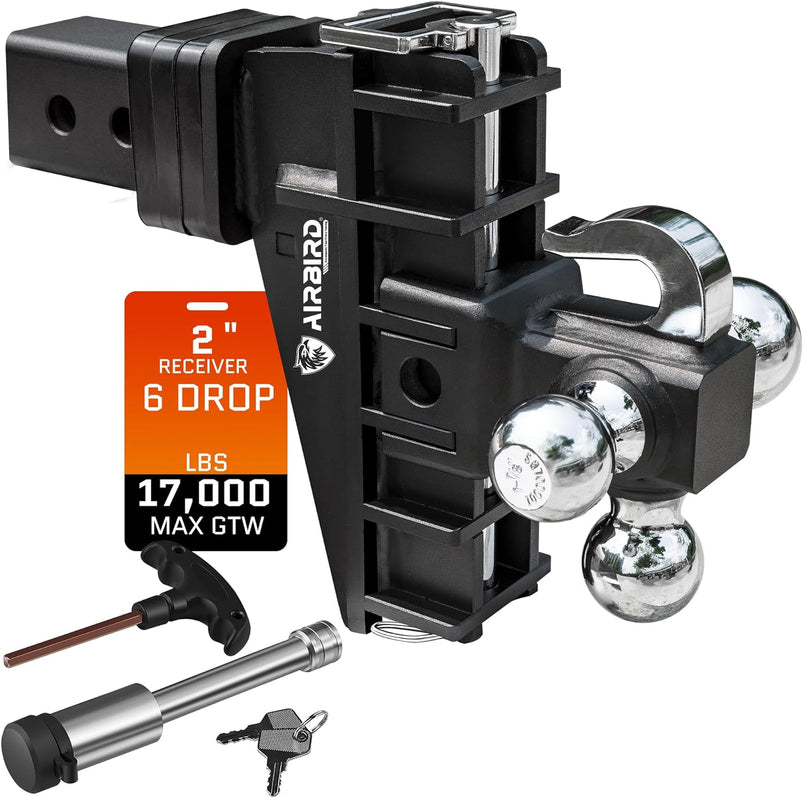Adjustable Trailer Hitch Fits 2-Inch Receiver