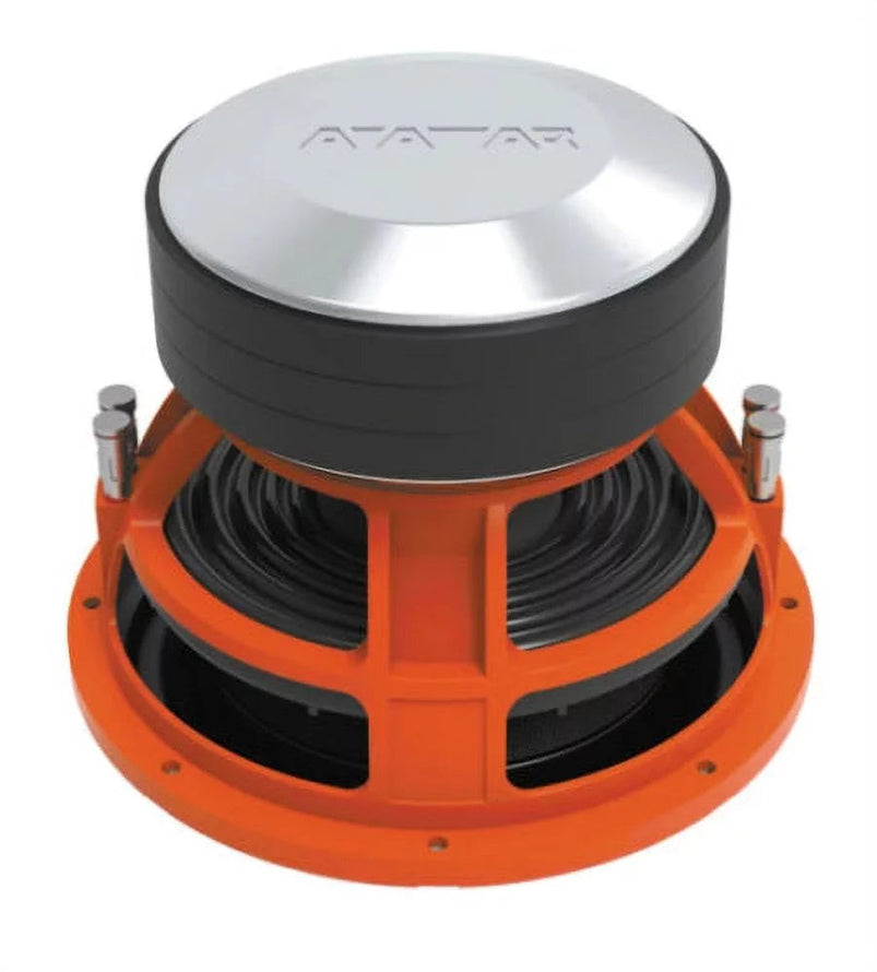 Avatar Tsunami 12 in Subwoofer Stu 1246 D1, 6000W Peak, 1 Ohm, Orange, 4 in Voice Coil, Paper Cone