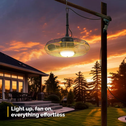 21 in Outdoor Ceiling Fan with Light, Plug in Ceiling Fan with Remote, Gazebo Fans Outdoor Hanging for Patios Waterproof