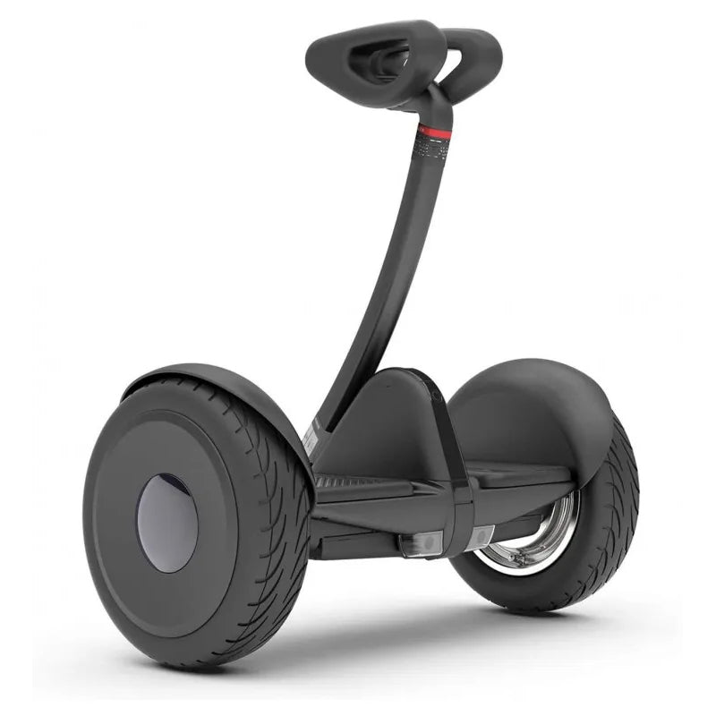 Smart Self Balancing Electric Scooter with LED Light, Portable and Powerful, White and Black