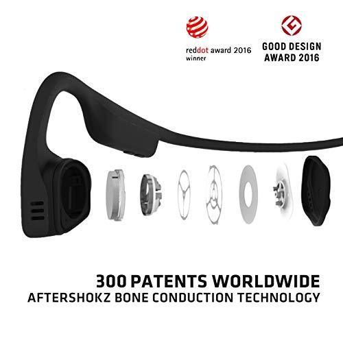Aftershokz Titanium Bone Conduction Wireless Bluetooth Headphones, Black