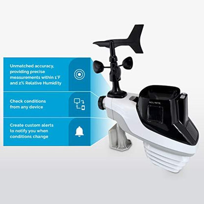 Acurite Atlas Weather Station with Direct to Wi-Fi Display and Lightning Detection, Black