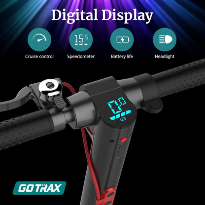 Adult Electric Scooter, 8.5 Inch Pneumatic Tires, MAX Range 14/18 Miles, MAX Speed 15.5/18 MPH, Powered by 300 Watt Motor