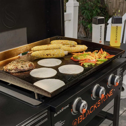 28 Inch Blackstone Griddle 2080 with Hood XL Griddle Original 3-Burner Outdoor Flat Top Grill, with Blackstone Griddle Accessories, Seasoning