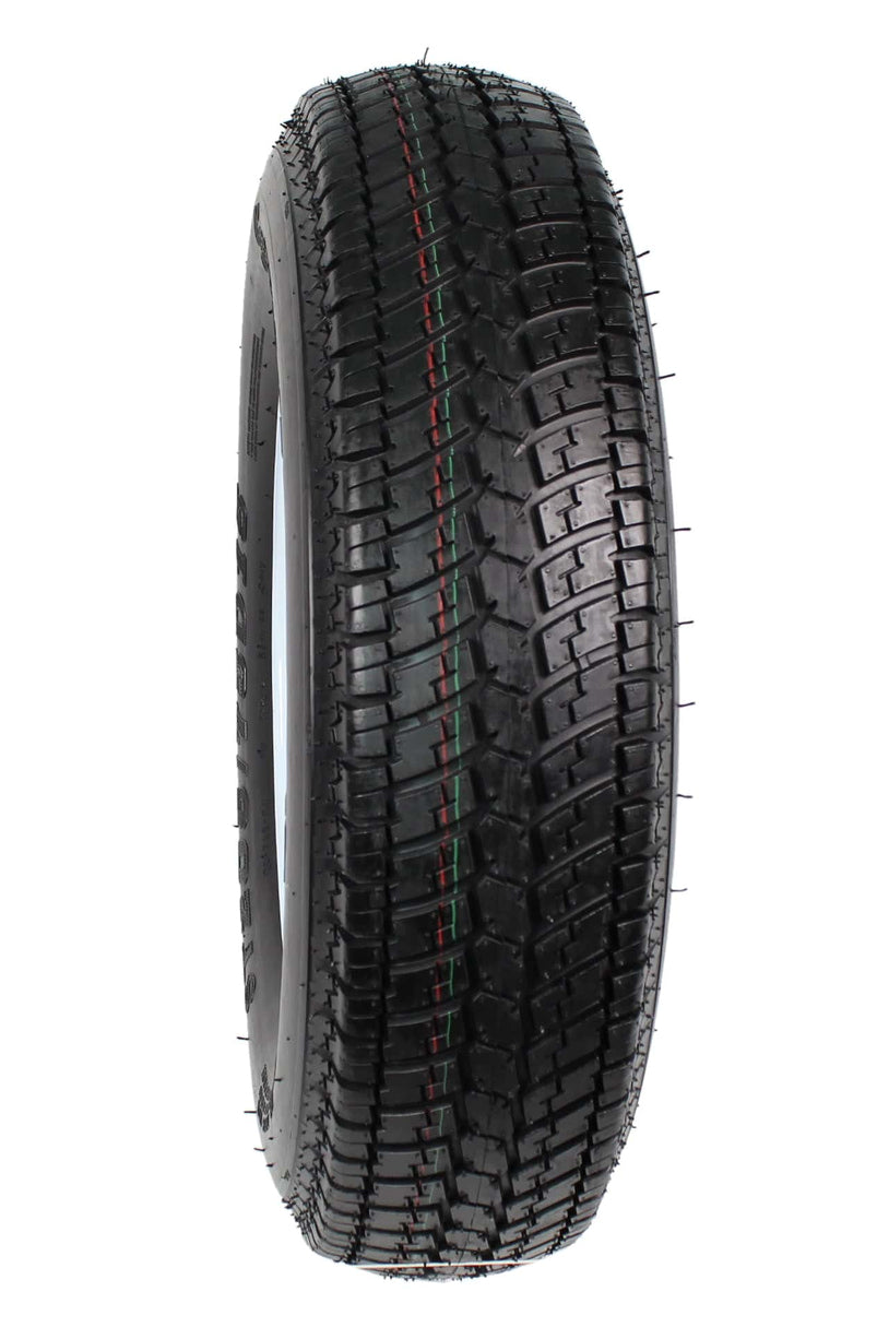 2-Pack Trailer Tire on Rim ST205/75D15 205/75 D 15 In. Lrc 5 Hole White Spoke