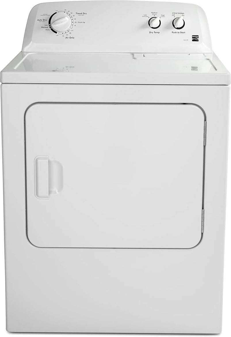 29 in Front Load Electric Dryer with Wrinkle Guard and 7.0 Cubic Ft. Total Capacity, White