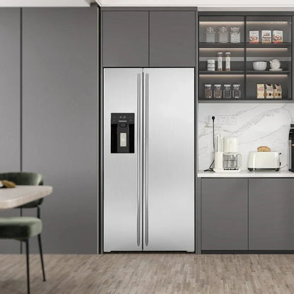36" Side by Side 20.01 Cu. Ft. Built-in Refrigerator with Freezer and Ice Maker Included