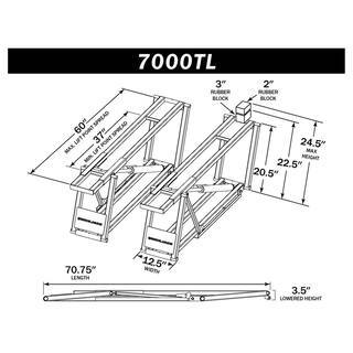 Quickjack 7000TL Portable Car Lift for Trucks and Suvs, 7000 Lbs Capacity