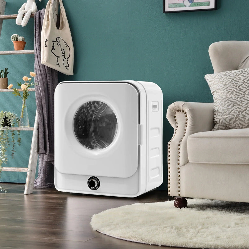 1.95 Cu. Ft. Front Load Clothes Dryer, Portable Compact Dryer 830W, 5 Drying Modes, Stainless Steel Drum, with Overheat Protection, Dust Removal