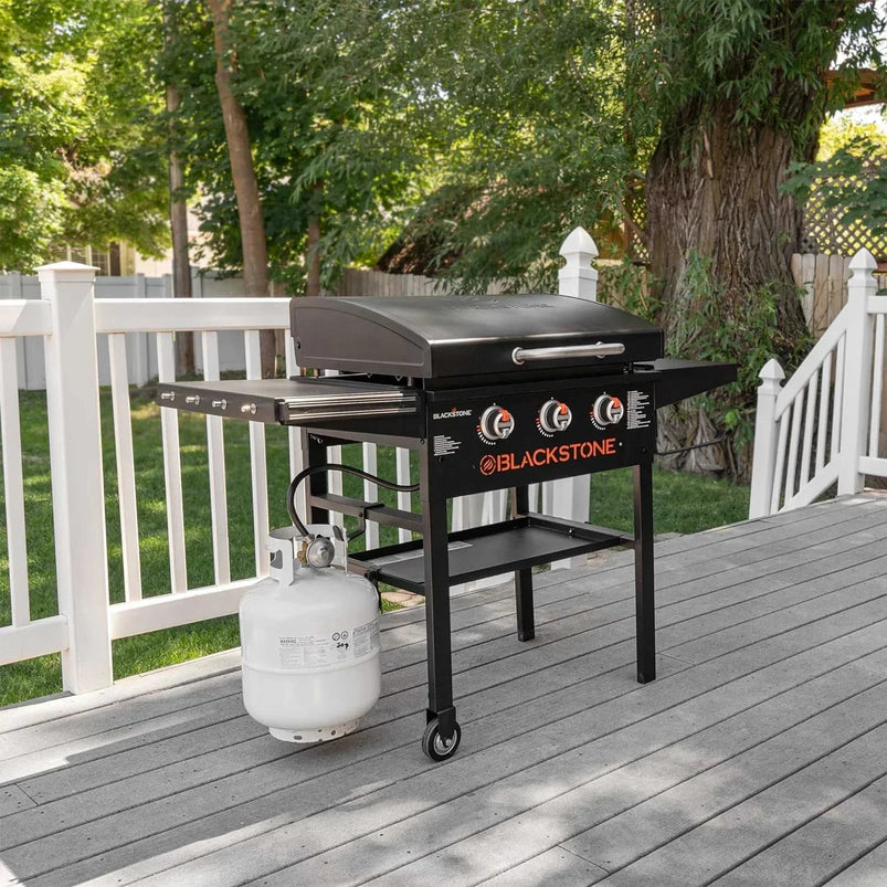 28 Inch Blackstone Griddle 2080 with Hood XL Griddle Original 3-Burner Outdoor Flat Top Grill, with Blackstone Griddle Accessories, Seasoning