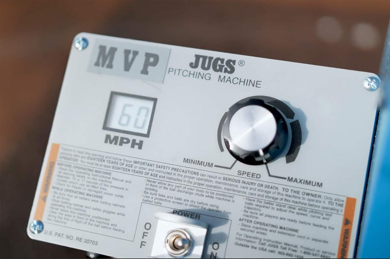 Jugs Mvp Combo Pitching Machine Adjustable up to 60 MPH, for Baseball and Softball, Ideal for Pitching-Machine Leagues