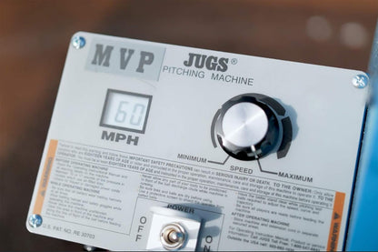 Jugs Mvp Combo Pitching Machine Adjustable up to 60 MPH, for Baseball and Softball, Ideal for Pitching-Machine Leagues