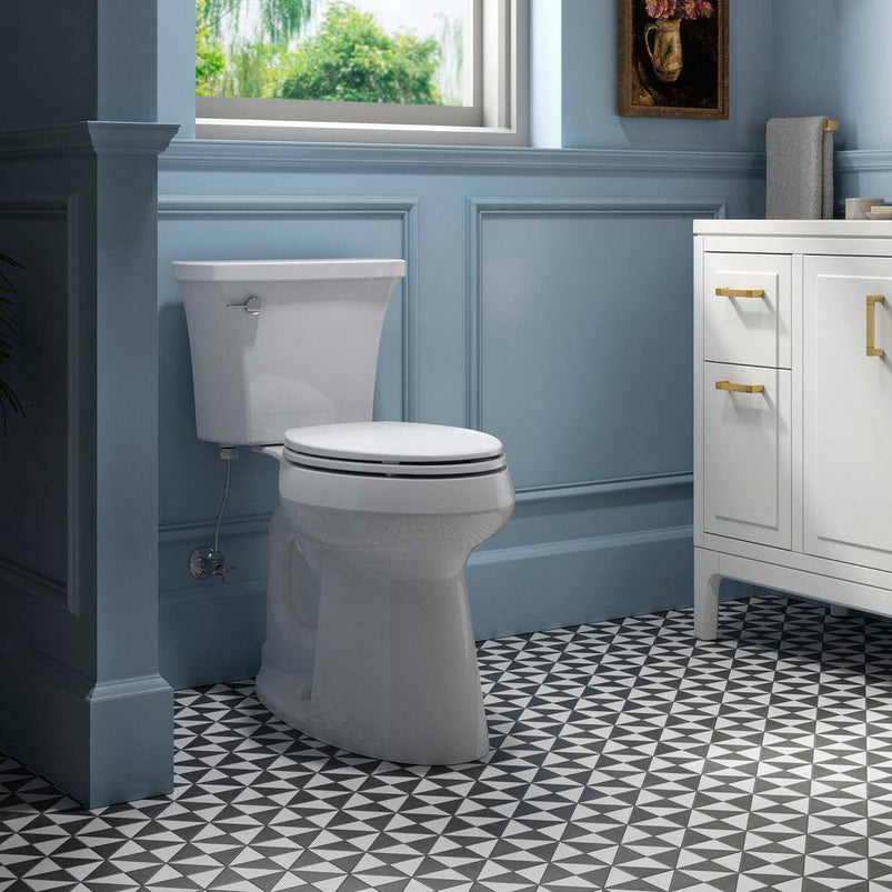 Extra Tall Highline Arc Complete Solution 2-Piece 1.28 Gpf Single Flush Elongated Toilet in White Seat Included 78305-0