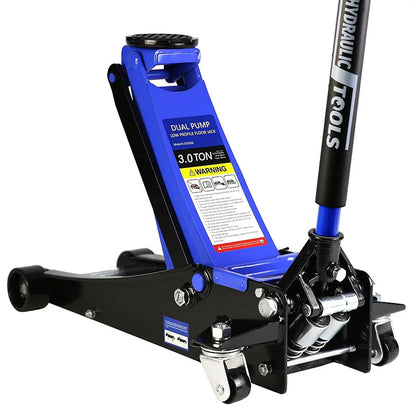 3 Ton Floor Jack, Hydraulic Low Profile Car Jack, Heavy Duty Steel Hydraulic Jack Floor Jack with Dual Piston Quick Lift Pump