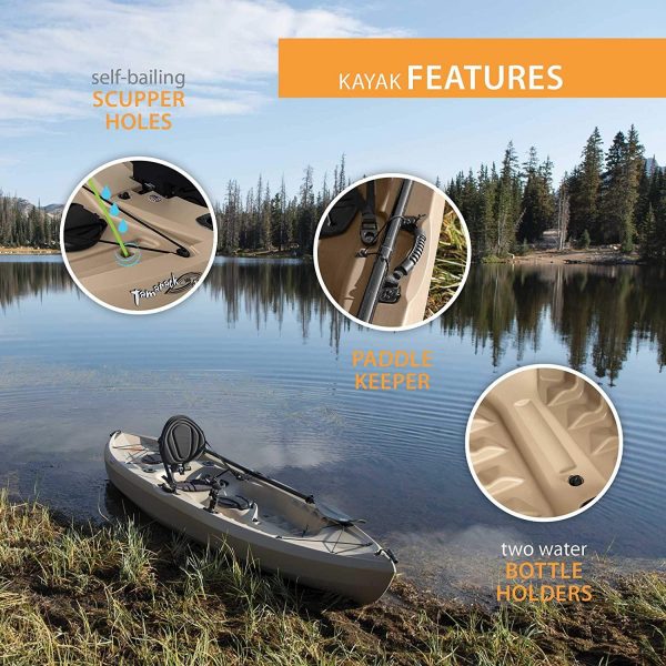Lifetime 90806 Tamarack Angler 100 Fishing Kayak C 2 Pack Paddles Included