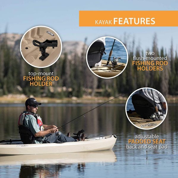 Lifetime 90806 Tamarack Angler 100 Fishing Kayak C 2 Pack Paddles Included