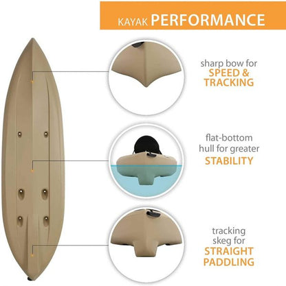 Lifetime 90806 Tamarack Angler 100 Fishing Kayak C 2 Pack Paddles Included