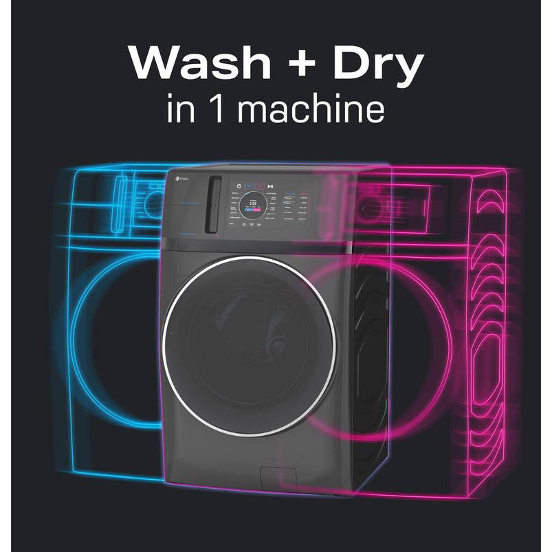 Profile 4.8 Cu. Ft. Ultrafast Combo Washer Dryer with Ventless Heat Pump Technology in Carbon Graphite