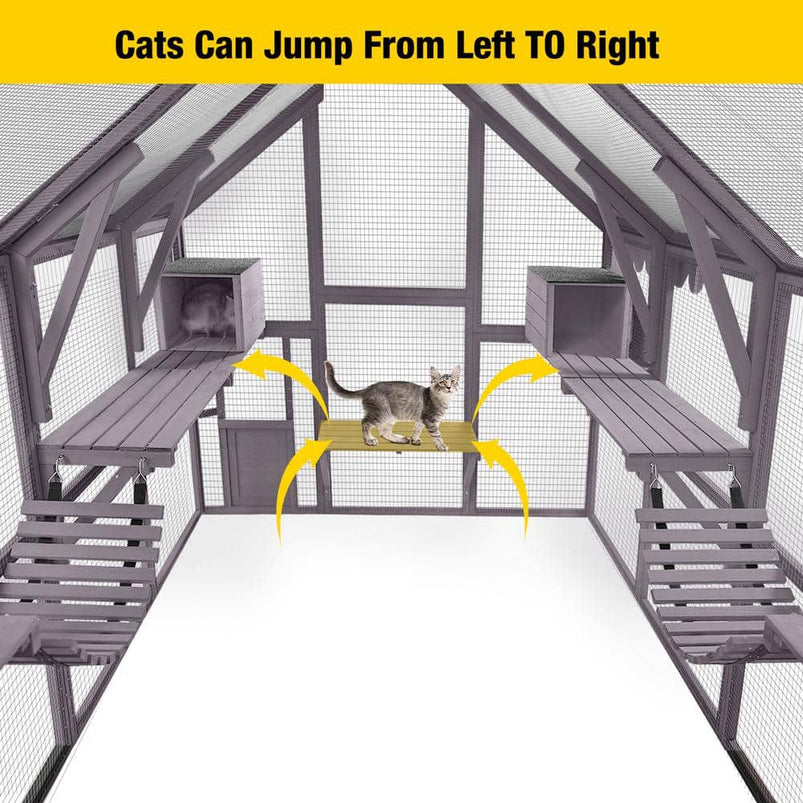 Aivituvin Outdoor Cat Run, Large Cat Enclosure