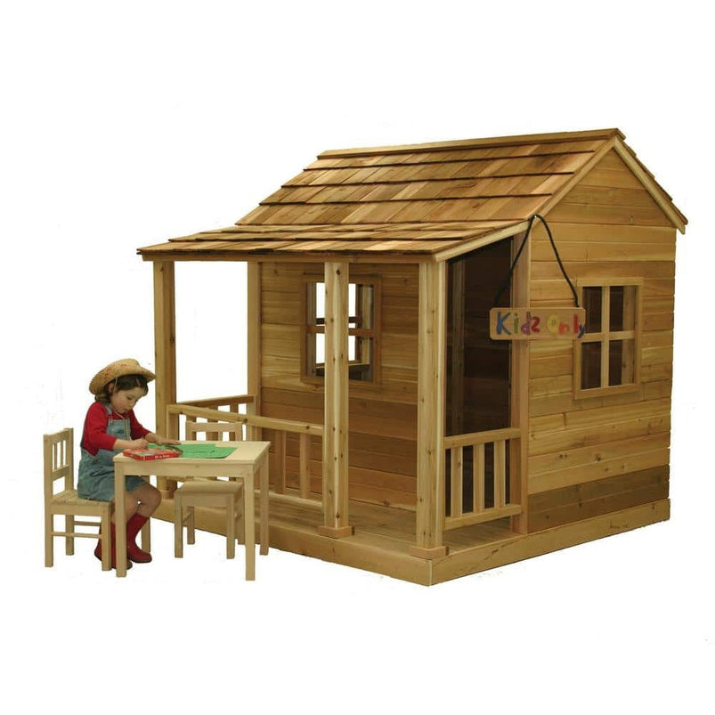 Outdoor Living Today Little Squirt 6 Ft. Cedar Playhouse with Windows and Dutch Door