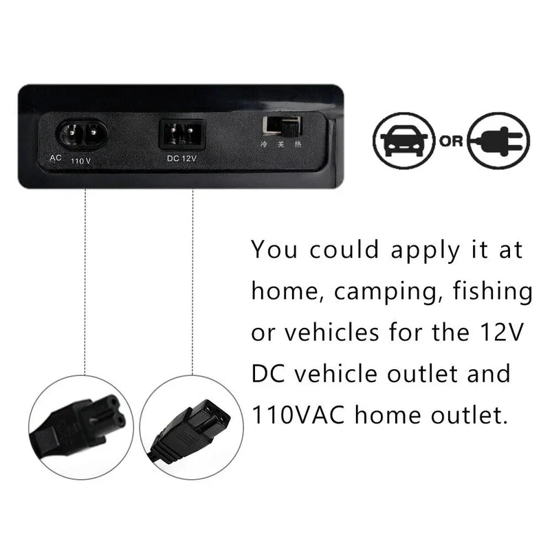 Newest Portable Iceless Thermoelectric Cooler Warmer Low Noise Car Electric Refrigerator Mini Fridge for Car Travel Trip Caming