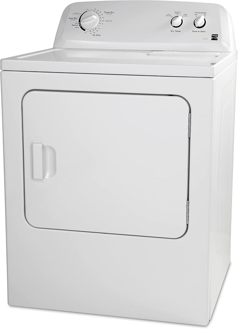 29 in Front Load Electric Dryer with Wrinkle Guard and 7.0 Cubic Ft. Total Capacity, White