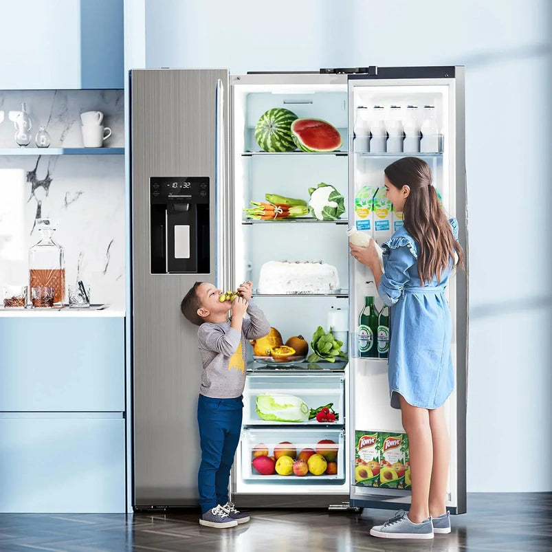 36" Side by Side 20.01 Cu. Ft. Built-in Refrigerator with Freezer and Ice Maker Included