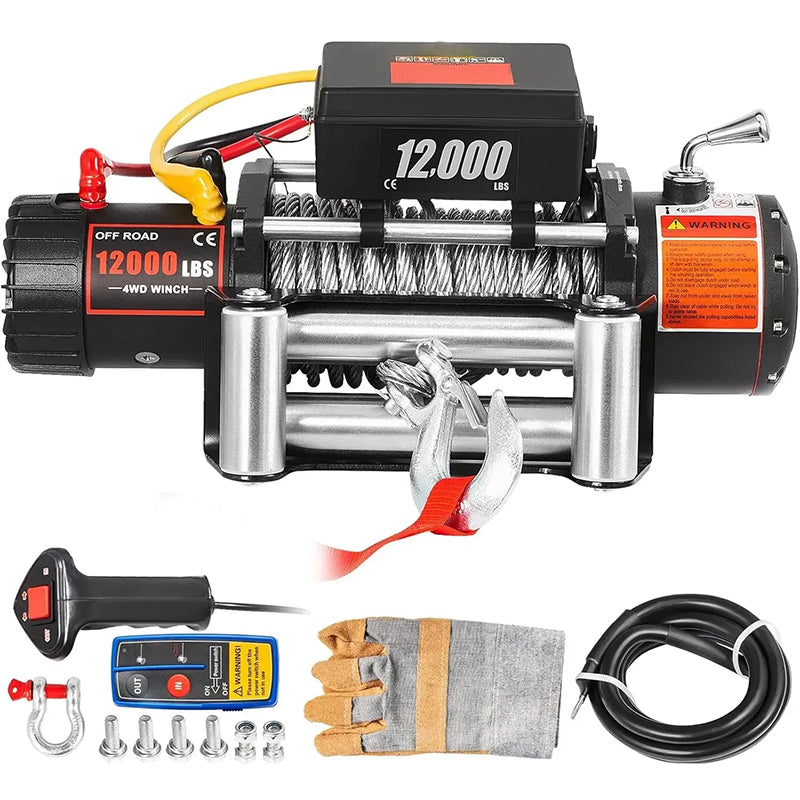 Truck Winch, 2000 Lbs Electric Winch, 26m Cable, Wireless Remote Control