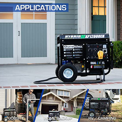 XP12000EH Dual Fuel Generator, 12, 000W Gas/Propane, 457cc 4-Stroke Engine, EPA/Carb Compliant