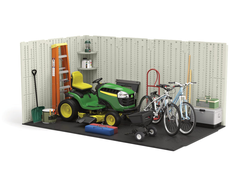Suncast 8 x 10 Ft. Metal and Resin Storage Shed, Vanilla
