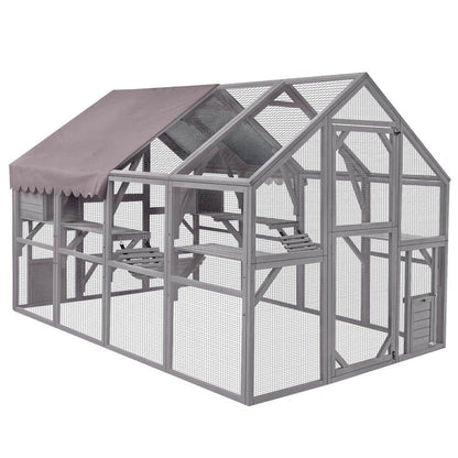 Aivituvin Outdoor Cat Run, Large Cat Enclosure
