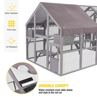 Aivituvin Outdoor Cat Run, Large Cat Enclosure