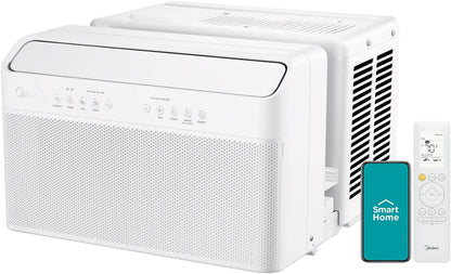 8, 000 BTU U-Shaped Smart Inverter Air Conditioner, Cools up to 350 Sq. Ft., Ultra Quiet with Open Window Flexibility, Compatible with Alexa