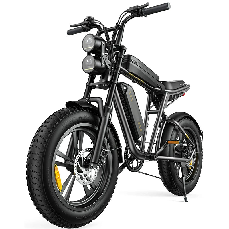 1000W Electric Bike for Adults, Retro-Style, 28mph, 94 Miles Range, 20 in x4.0 in Fat Tires, Full Suspension, UL Certified