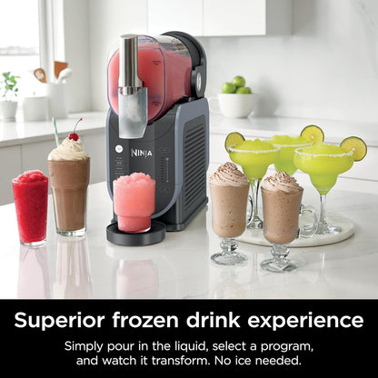 Slushi with Rapidchill Technology, 88 oz. Frozen Drink and Slushie Machine, 5 Preset Programs, Margaritas, Frappes, Premium Accents, Black, FS301
