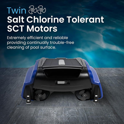Betta Se Solar Powered Automatic Robotic Pool Surface Skimmer Cleaner with 30-Hour Continuous Cleaning Battery Power and Re-Engineered Twin Salt