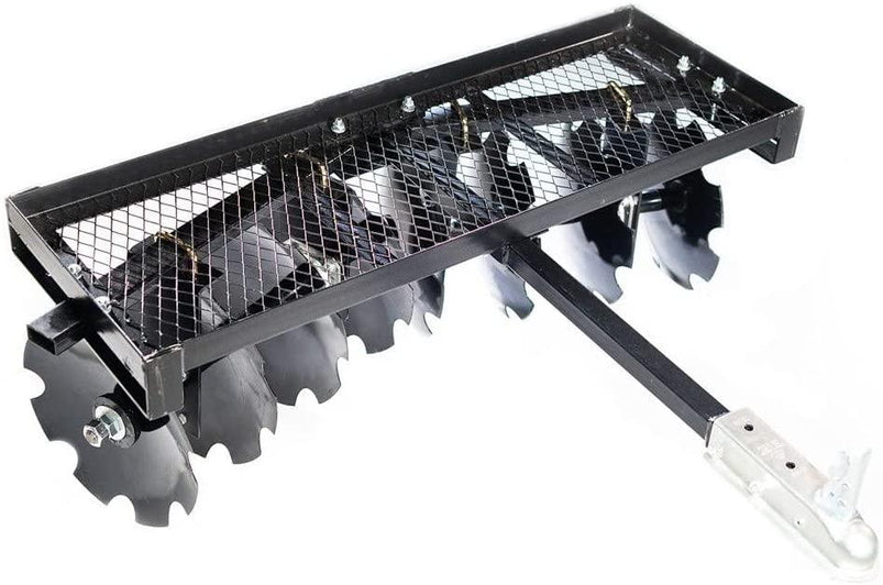 Titan Distributors Inc. 4-Ft Notched Disc Harrow Attachment Pull Behind for ATV and UTV 2-in Towball Hitch NO250072, 2025