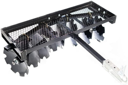 Titan Distributors Inc. 4-Ft Notched Disc Harrow Attachment Pull Behind for ATV and UTV 2-in Towball Hitch NO250072, 2025