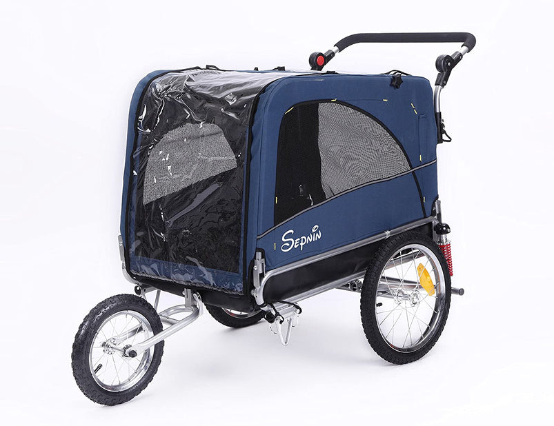 3 in 1 Large Sized Bike Trailer Bicycle Pet Trailer/Jogger/Dog Cage with Suspension 10308